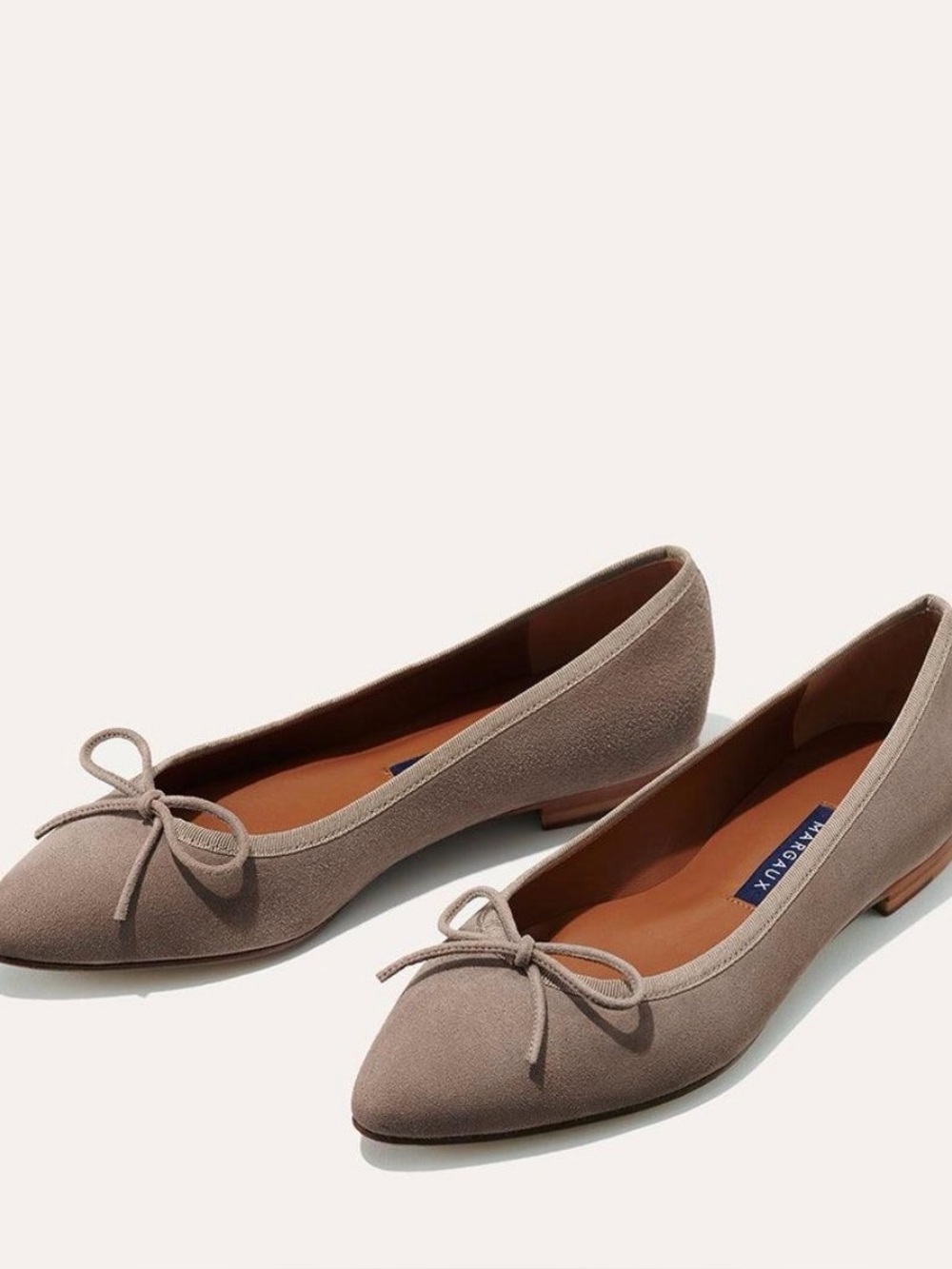 Margaux The Pointe Dune Suede Ballet Flats 38.5 / 8.5 Rare Discontinued